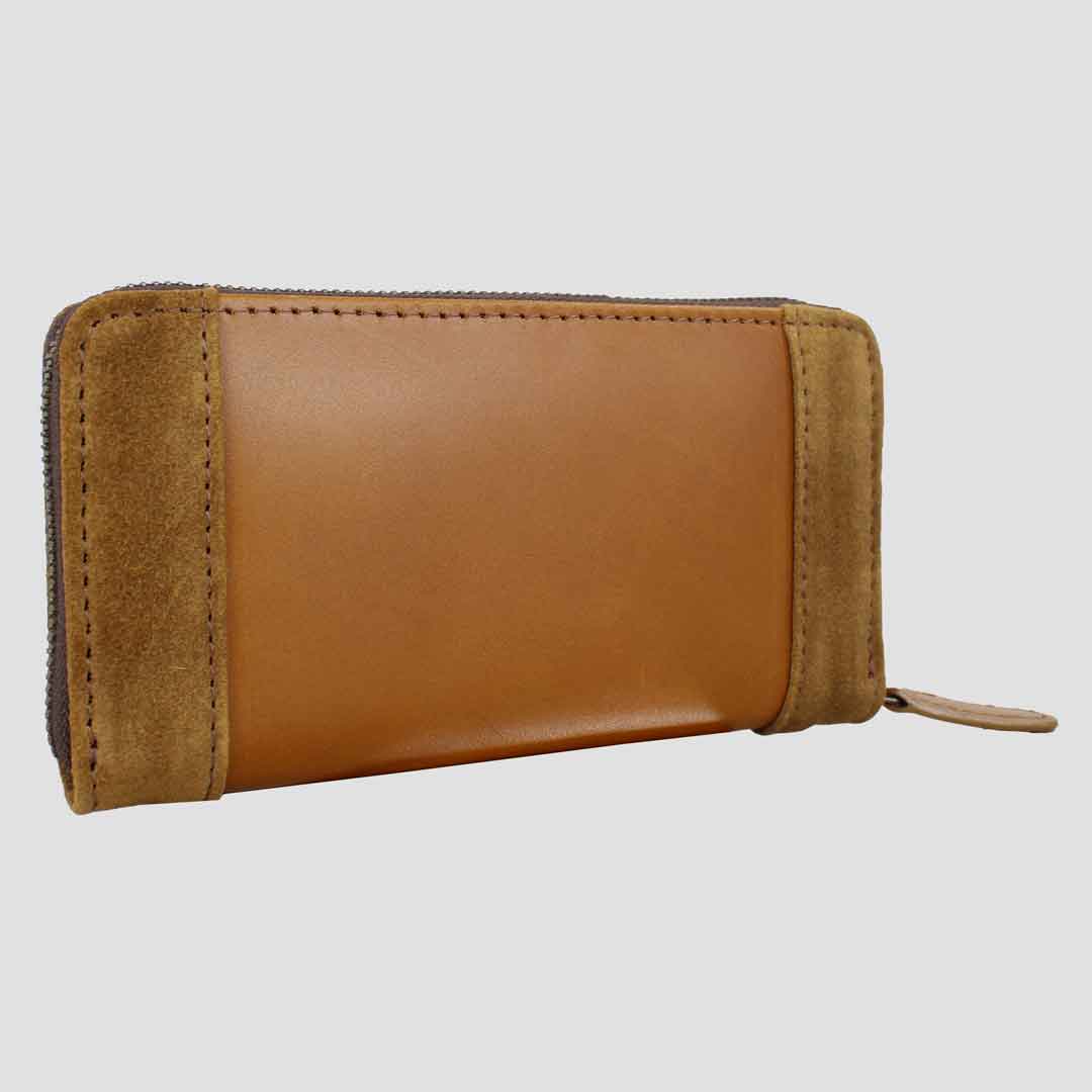 Sally Purse Leather And Suede Antique Tan